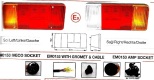 Feu arriéère droit prise Ivéco fixation 4 points EMR0153L71SB