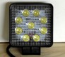 L0077-Feu de travail Carré 9 leds 2000 Lumens
